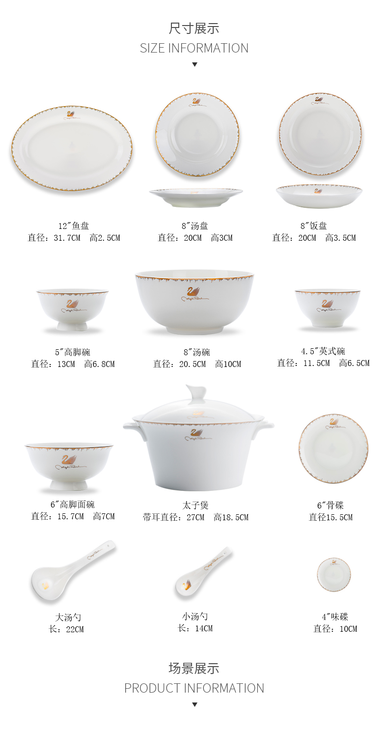 Tình yêu đích thực với các món ăn DIY đặt chén đĩa gốm gia dụng muỗng canh bát cá đĩa mì bát cơm bát bộ chén đĩa đẹp
