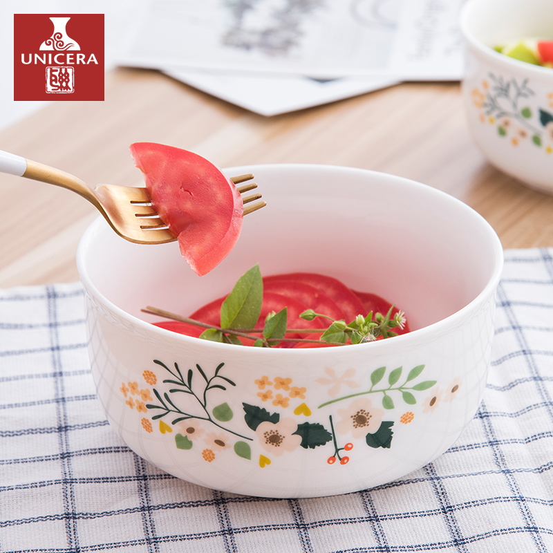 Ceramic rainbow such as bowl with cover mercifully contracted a single lunch box large household microwave preservation bowl three - piece can be customized