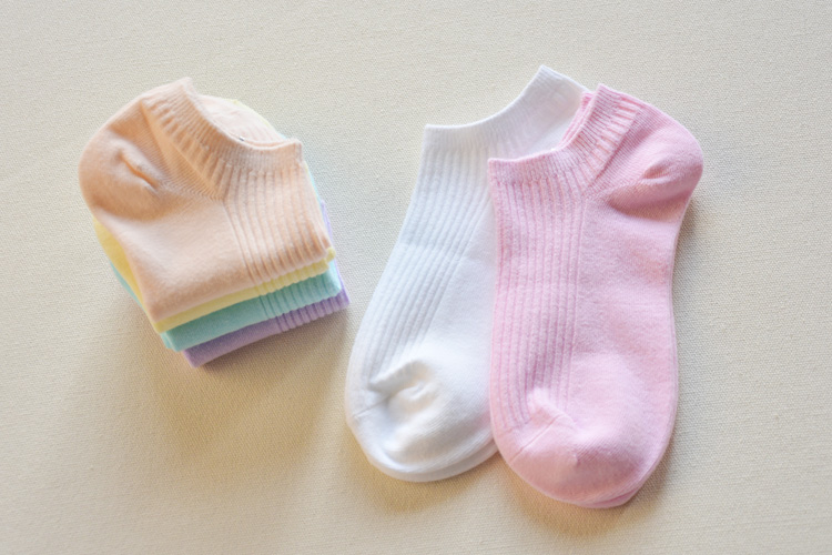 Vớ nữ vớ nông miệng Hàn Quốc dễ thương cotton mùa hè thấp để giúp khử mùi trắng vớ thuyền nữ mỏng nữ vớ cotton - Vớ bông quần tất bông dày