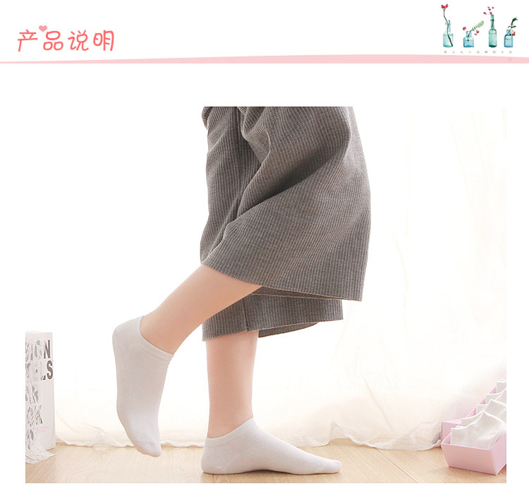 Vớ vớ nữ cotton mùa hè nông miệng Hàn Quốc dễ thương ladies vớ cotton vớ thuyền nữ thấp để giúp màu rắn khử mùi vớ nữ