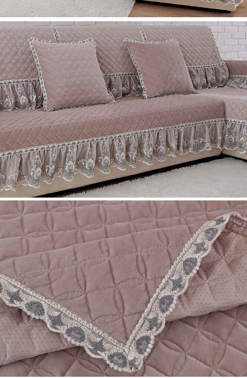 Sofa đệm mùa đông đơn giản hiện đại chống trượt bao gồm tất cả bao gồm phổ quát bao gồm khăn sofa thiết lập phổ quát kết hợp đệm tùy chỉnh - Ghế đệm / đệm Sofa thảm lót sofa