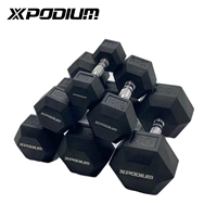 XPODIUM Гексагональные гантели, фиксированная пригодность, толкание сплошной чугуновой гальванизация дома многогранные мужчины и женщины