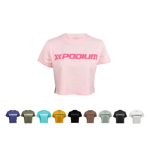 XPODIUM Модная комфортная дышащая летняя сверхлегкая футболка с коротким рукавом для спортзала для тренировок для отдыха, круглый воротник