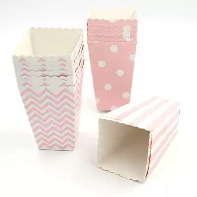 Popcorn bucket paper bucket Party birthday supplies Color chicken popcorn picnic paper box Cup fries packaging bag