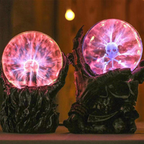 Electrostatic crystal ball boy cartoon birthday gift ion lightning glow sensing magic ball touch glass fittings