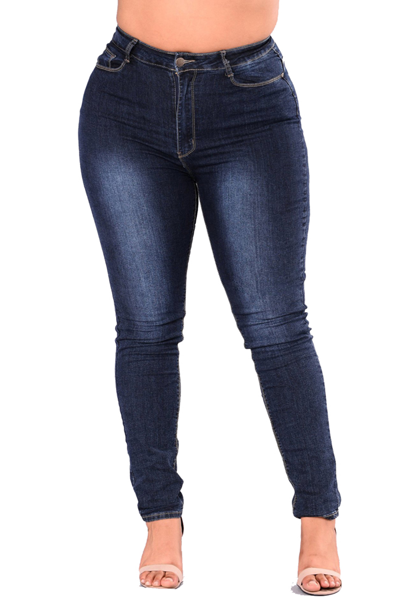 Elastic Denim Pants 4
