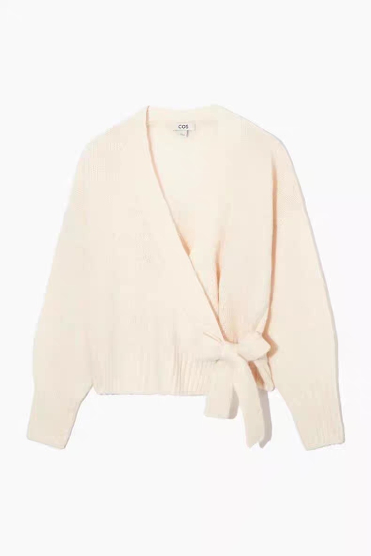 Cos Women's Clothing 2023 Autumn New Standard Fit Wool Solid Color Asymmetrical Drawstring Cardigan 1015488002 Cos Women's Clothing 2023 Autumn New Standard Fit Wool Solid Color Asymmetrical Drawstring Cardigan 1015488002