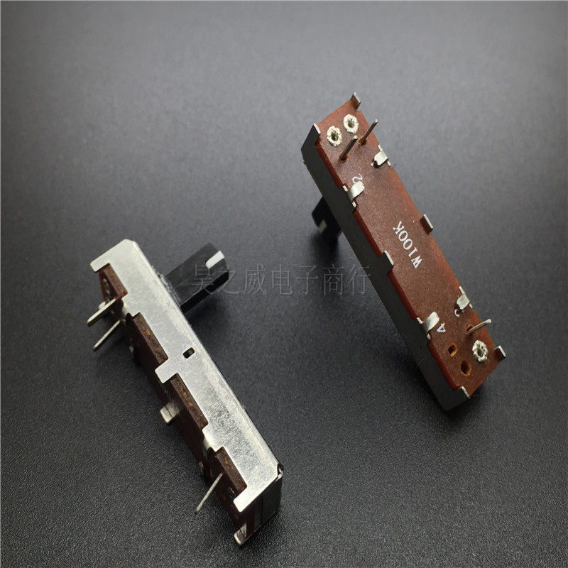 35MM straight sliding push-pull single potentiometer W100K with midpoint handle 10MM SC2043N stroke 20MM