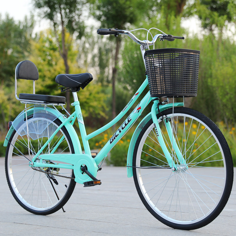 Bike Genders Style 24 Inch 26 Inch Adult Single Speed Solid Tire Light Student Commuter Scooter Retro Bike