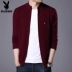 Playboy Winter cardigan Men cardigan Half Turtleneck Pure Wool Solid Color Đan Ấm Áo len nam - Áo len Áo len