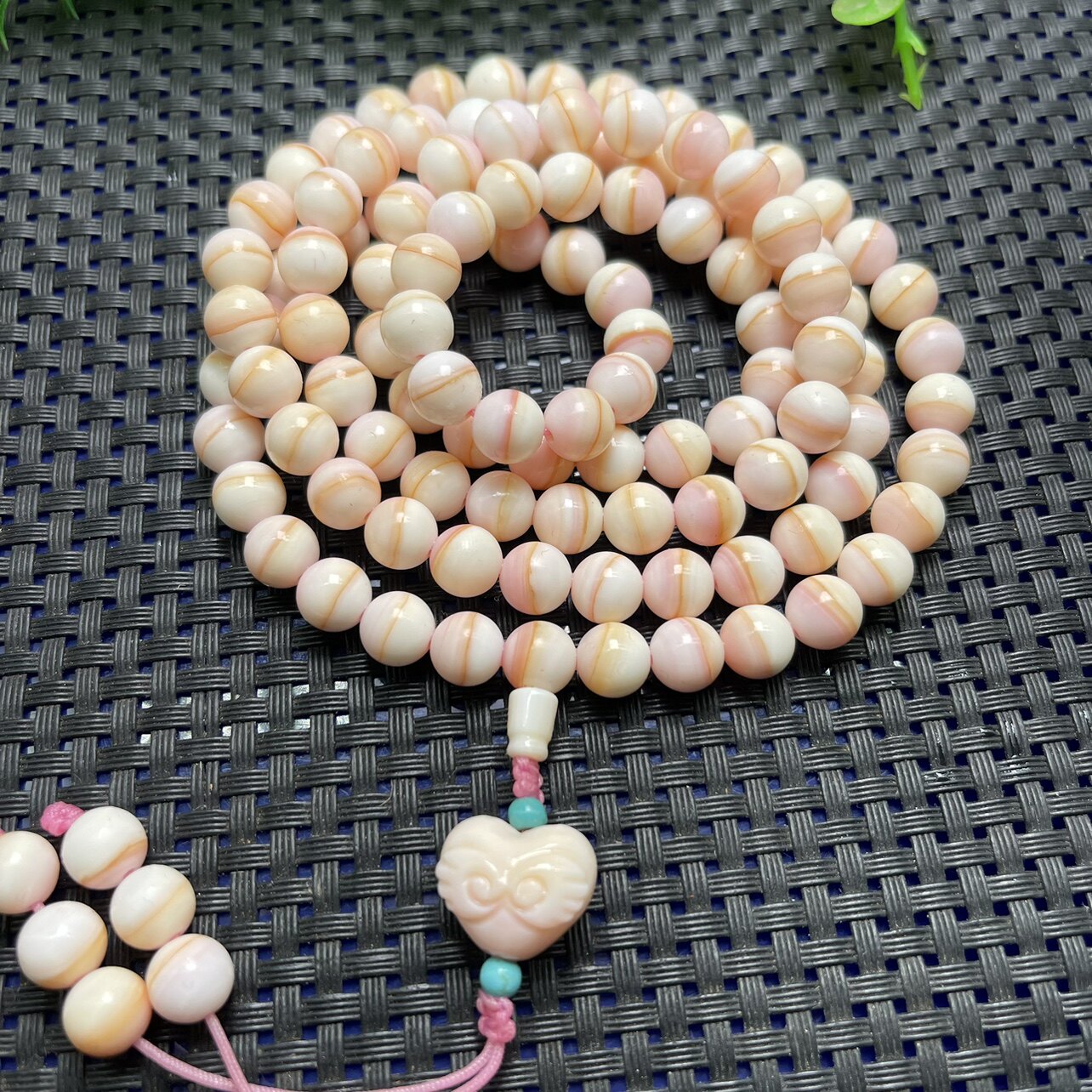 Natural organic gem Grease Screw Queen Betai Golden Silk Buddha Pearl Necklace Bracelet 8mm108 Grain Playoff-Taobao