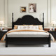 프랑스 복고풍 침대 블랙 1.5M1.8M 더블 침대 현대 간단한 미국 단단한 침대 마스터 침실 웨딩 침대 중간 골동품 스타일