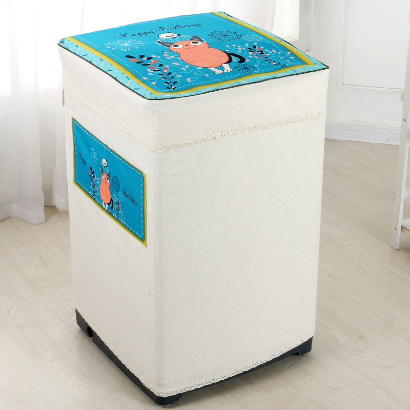 Open door washing machine cover thickened cotton linen sunscreen wave wheel universal washing machine dust cover little swan fully automatic
