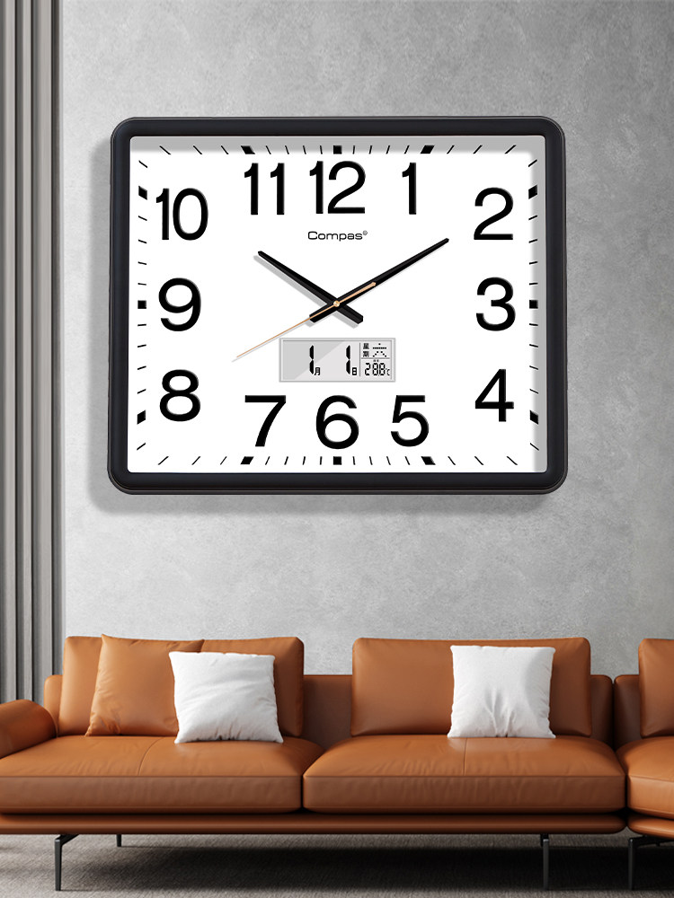 Kangbas Living Room Silent Wall Clock Large Size Creative New Office Wall Clock Simple and Stylish Quartz Clock