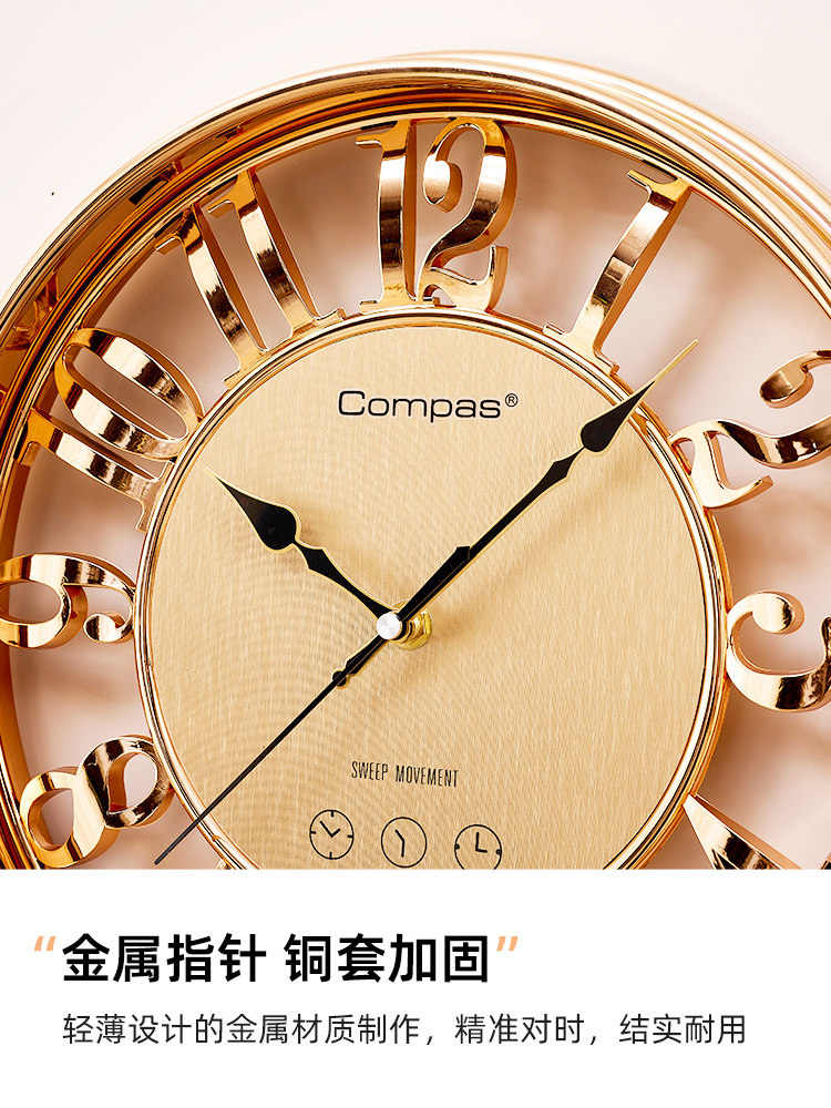 Kangbas Silent Wall Clock Hollow Roman Clock Living Room Bedroom Creative Retro Art Decoration Wall Clock