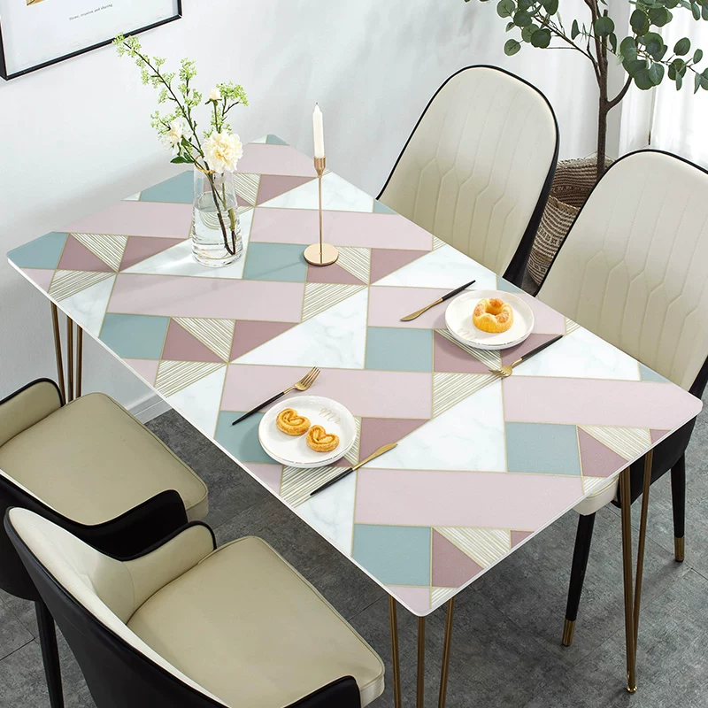 Modern glass waterproof table mat PVC