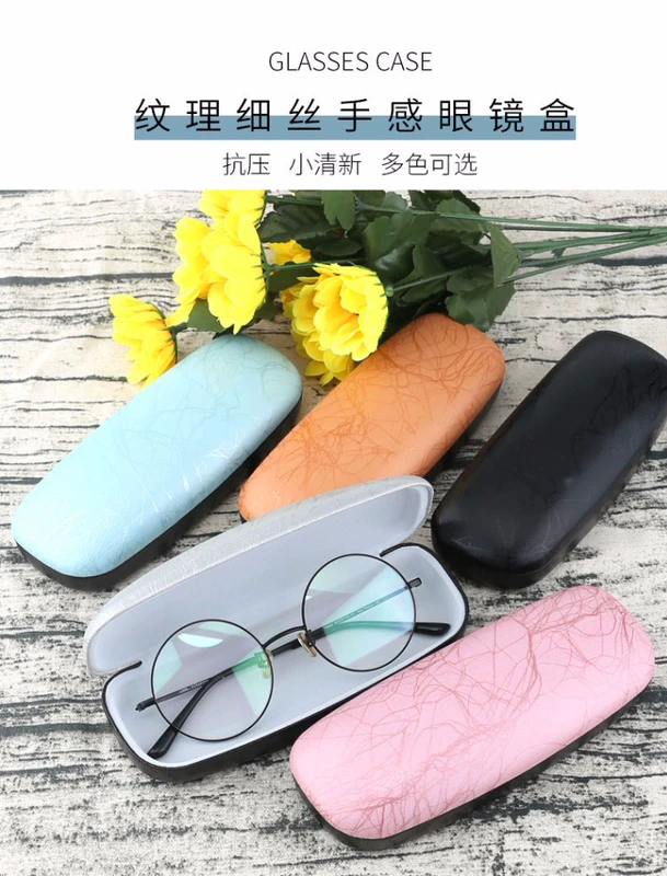 Kính cận thị hộp nữ mắt hộp nam sáng tạo graffiti sinh viên hộp lưu trữ cá nhân đơn giản khung di động kính trường hợp - Kính khung