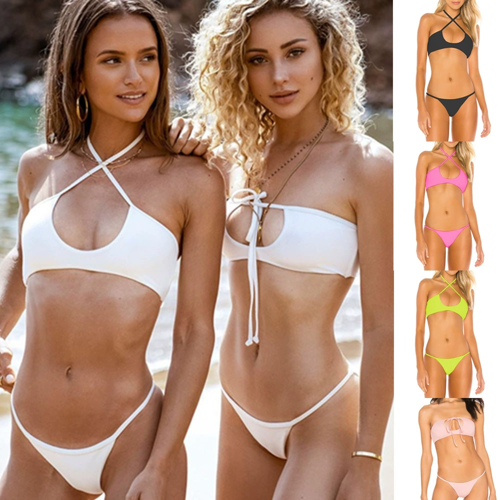 Các nhà sản xuất nguồn trực tiếp 2020 phụ nữ châu Âu và Mỹ bikini mới áo tắm tách màu đồ bơi sexy - Bikinis