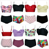 Thời trang bikini mới của châu Âu và Mỹ bikini chia áo tắm nữ eo cao nhỏ áo tắm tươi đồ bơi 2 mảnh dạng váy