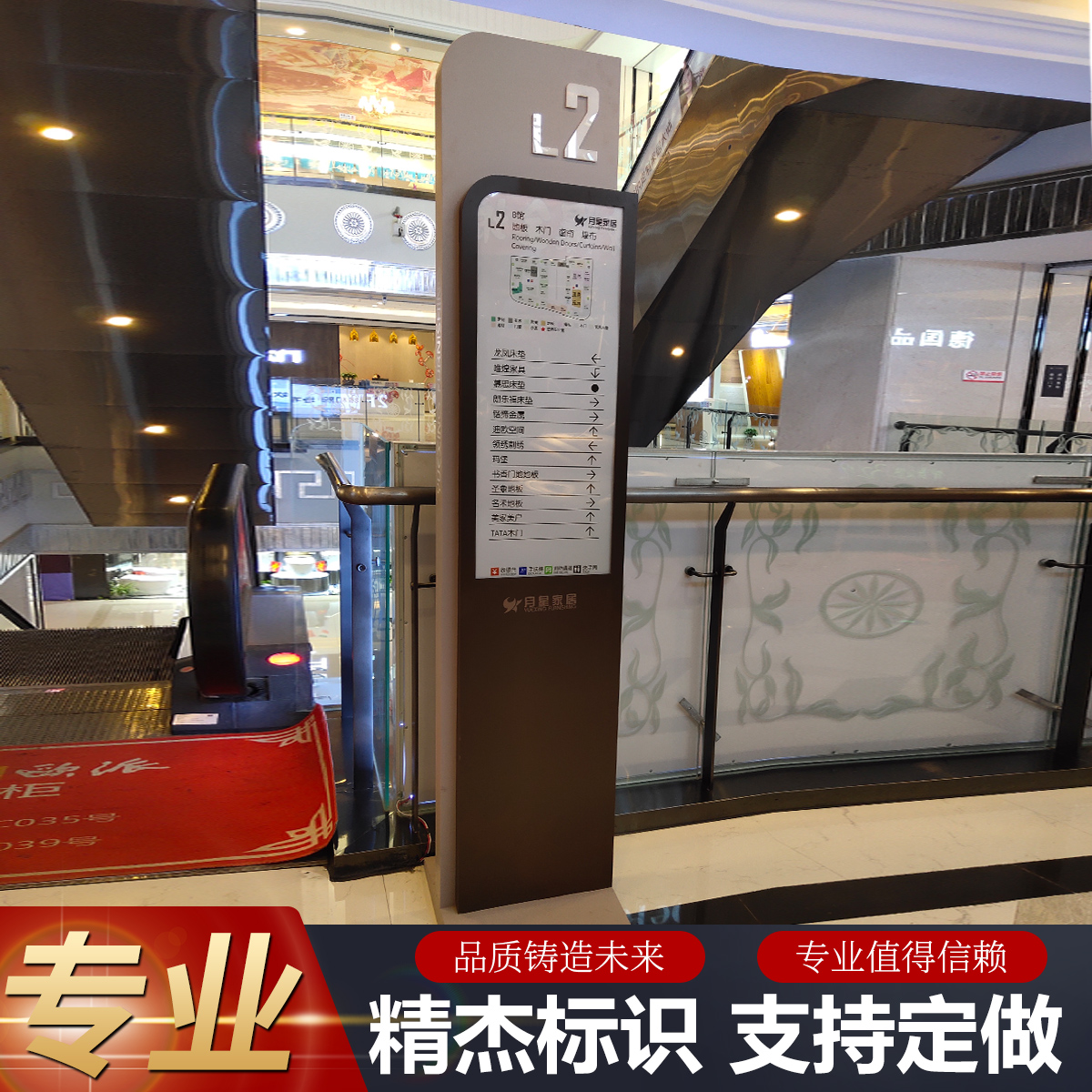 Pointing brand outdoor vertical luminous sign guide brand spirit fortress parking lot brand community shopping mall guide brand