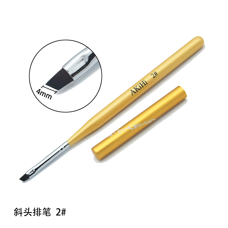 Nail Art Phototherapy Pen, Three-Dimensional Flower Painting Small Brush, Oblique Head Painting Pen, Two-Color Petal Nail Art Pen Tool, Gel Pen