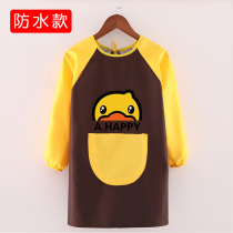 Children hood clothes Long sleeves Waterproof Nursery Painting Clothes Drawing Anti-Wear dining Dining Around Pocket Custom Fine Art Apron