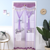 New single-layer yarn bedroom long door cord fabric Arts lace split Four Seasons double opening Partition Breathable Yarn