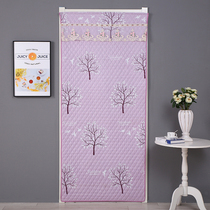 (Cotton curtain) winter outer door warm rural non-perforated thick sticky long curtain bedroom air-conditioning curtain windproof curtain