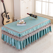 New fabric green non-slip coffee table cover dining table dustproof tablecloth TV cabinet cover cloth nightstand rectangular living room