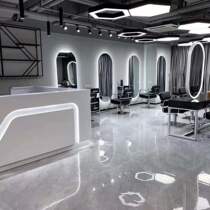 Net red aluminum alloy fitting mirror LED custom hair mirror Barbershop mirror European beauty salon hair salon mirror