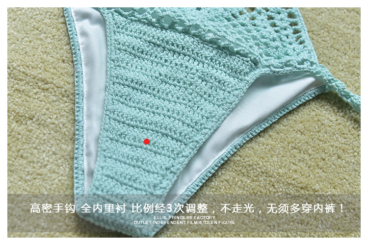 Ins bikini lửa siêu sao đỏ đan đan handmade áo tắm một mảnh gợi cảm nữ bong bóng bơi xuân nóng bỏng đồ bơi 1 mảnh váy