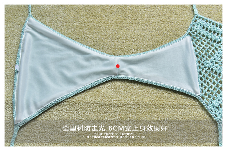 Ins bikini lửa siêu sao đỏ đan đan handmade áo tắm một mảnh gợi cảm nữ bong bóng bơi xuân nóng bỏng đồ bơi 1 mảnh váy
