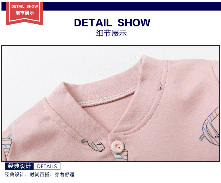 Quần áo trẻ em mùa thu bé trai đồ ngủ cotton quần áo sơ sinh nữ bé mùa thu bé đồ lót đặt mùa xuân và mùa thu đồ thể thao trẻ em