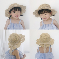 Female Baby Hat Summer Sun Shade Fisherman Hat Straw Hat 1-2 Year Old Children Hat Princess Cap 3 Girl Basin Cap 4 Tide