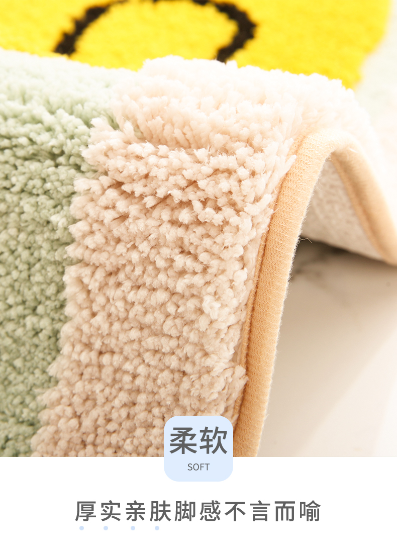 Phòng tắm mat cửa mat phòng ngủ cửa phòng tắm cửa nhà thảm hấp thụ mat phim hoạt hình phòng tắm mat - Thảm sàn thảm xốp gấp gọn
