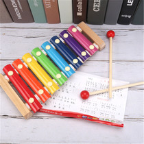 Eight-tone piano wooden childrens educational toys baby early education beating music learning Girl art Enlightenment props