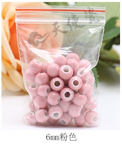 Jingdezhen ceramic beads scattered beads 6 mm m bead hand braided rope diy macroporous 50 a bracelet beads on sale