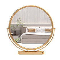 Light Lavish Makeup Mirror With Lamp Desktop Internet Red Girl Hearts Ins Wind Small Mirror Dorm Room Table Small Dresser