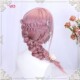 Lolita Wig for Women, Medium-Length Hair Style, Lolita Braided Hair, Internet Celebrity Hairstyle, Student Face-Shaping Pink Short Hair Full Wig