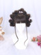 Lolita wig female long curly hair Lolita full head set hair set girl double ponytail braided style daily fake hair