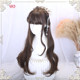 Hanfu Wig with Integrated Headband for Round Face, Natural Ancient Costume Wig for Women, Long Hair, Full Head Wig with Bangs