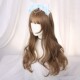 Lolita big wavy long hair loli cute slightly curly cos braided daily wig female long curly hair full headgear style