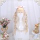 Lolita wig full headset women's long curly hair cornrows long hair braided style lolita golden wig