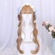 Lolita Wig for Women, Long Hair, Natural Face-Shaping, Full Headband Style, Braided Hairstyle, Lolita Wig, Long Curly Hair