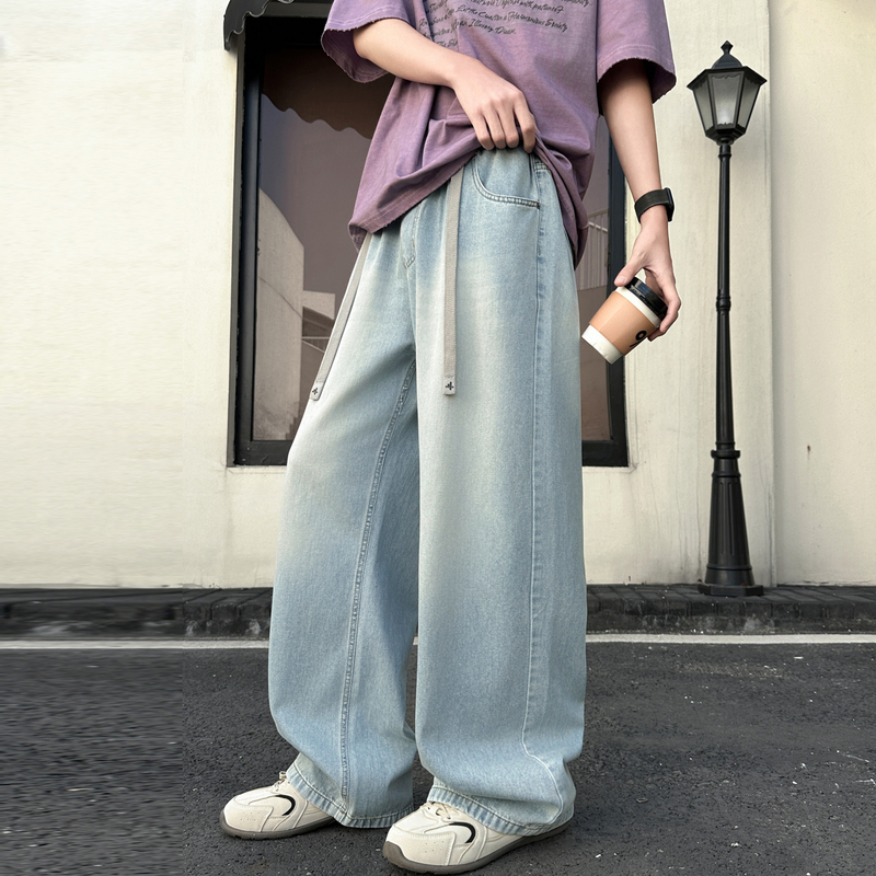 Boys' Casual Vintage Straight-Leg Jeans 2026 Spring New Style Youth Loose Versatile Long Pants 68131