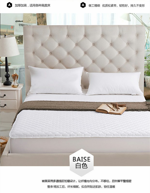 Giường cotton tùy chỉnh Tấm trải giường bằng vải cotton đơn 1,5m Tấm phủ bụi che phủ Simmons Vỏ bảo vệ 1.8x2 m 2.2 Ga phủ giường Everon