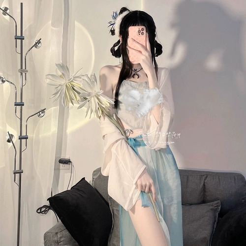 Gufeng Guo Chao Hanfu Cheongsam Cosplay женский костюм якорь сексуальный экзотический стиль Dunhuang Dance Performance