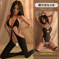 Комбинезон с бретелькой на шее_сексуальная девочка-кролик [в комплект входят соответствующие носки]