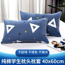 Student High Play Pillow Headgear Zipped Twill single pillow with pure cotton jacket 40 * 60CM pillow core cover full cotton