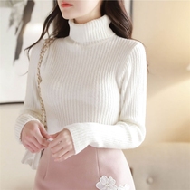 Star sweater with the same style womens 2021 autumn and winter new Korean version of the high-neck pullover bottoming shirt slim long-sleeved all-match knitting